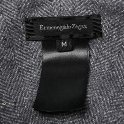 Pre Owned Ermenegildo Zegna Grey Wool & Silk Baseball Cap M