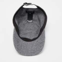Pre Owned Ermenegildo Zegna Grey Wool & Silk Baseball Cap M
