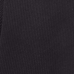 Pre Owned Ermenegildo Zegna Black Patterned Silk Tie