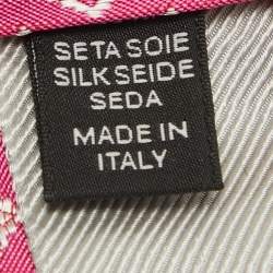 Pre Owned Ermenegildo Zegna Pink Silk Jacquard Tie 