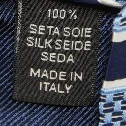 Ermenegildo Zegna Blue Striped Silk Tie