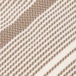 Ermenegildo Zegna Brown/Cream Striped Silk Tie