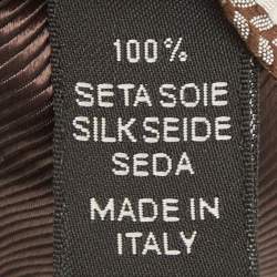Ermenegildo Zegna Brown/Cream Striped Silk Tie
