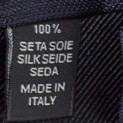 Pre Owned Ermenegildo Zegna Navy Blue Print Silk Tie