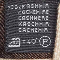 Ermenegildo Zegna Beige Patterned Cashmere Tie