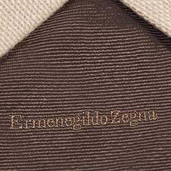 Ermenegildo Zegna Beige Patterned Cashmere Tie