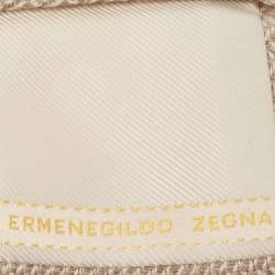Ermenegildo Zegna Beige Patterned Cashmere Tie