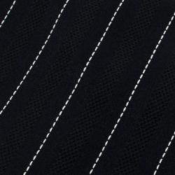 Pre Owned Ermenegildo Zegna Navy Blue Textured Striped Silk Tie