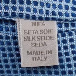 Pre Owned Ermenegildo Zegna Blue Jacquard silk Tie