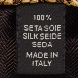 Pre Owned Ermenegildo Zegna Yellow Jacquard Silk Tie