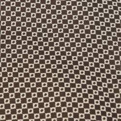 Ermenegildo Zegna Brown/White Square Pattern Jacquard Silk Tie