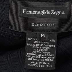 Pre Owned Ermenegildo Zegna Black Wool Baseball Cap M