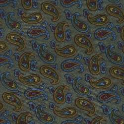 Pre Owned Ermenegildo Zegna Vintage Green Paisley Silk Tie