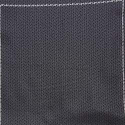 Pre Owned Ermenegildo Zegna Black Printed Silk Pocket Square