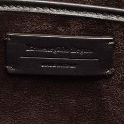 Ermenegildo Zegna Brown Ombre Leather Briefcase Bag