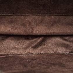 Ermenegildo Zegna Brown Ombre Leather Briefcase Bag