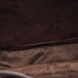 Ermenegildo Zegna Brown Ombre Leather Briefcase Bag