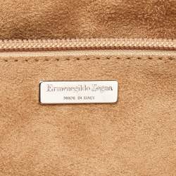 Ermenegildo Zegna Dark Brown Leather Briefcase