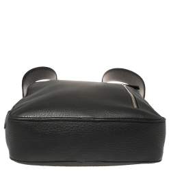 Ermenegildo Zegna Black Grained Leather Backpack