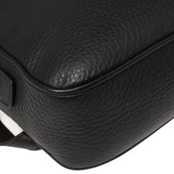 Ermenegildo Zegna Black Grained Leather Backpack