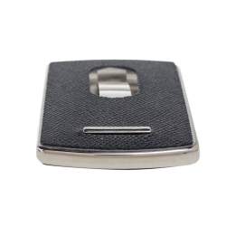 Pre Owned Ermenegildo Zegna Black Leather Hard Shell Business Card Holder