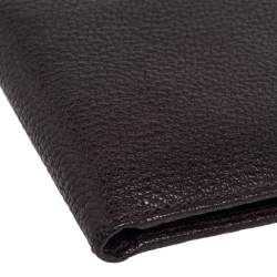 Ermenegildo Zegna Dark Brown Leather Bifold Wallet 