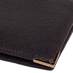 Ermenegildo Zegna Dark Brown Leather Bifold Wallet 