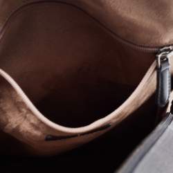 Ermenegildo Zegna Black/Grey Coated Canvas and Leather Backpack