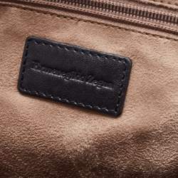 Ermenegildo Zegna Black/Grey Coated Canvas and Leather Backpack