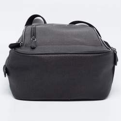 Ermenegildo Zegna Black/Grey Coated Canvas and Leather Backpack