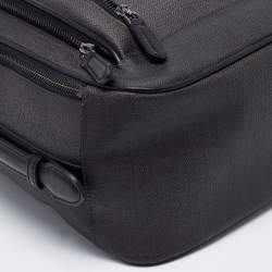 Ermenegildo Zegna Black/Grey Coated Canvas and Leather Backpack