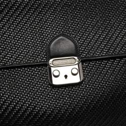 Ermenegildo Zegna Black Woven Leather Briefcase
