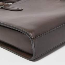 Ermenegildo Zegna Brown Leather Briefcase Bag