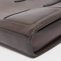 Ermenegildo Zegna Brown Leather Briefcase Bag