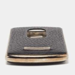 Ermenegildo Zegna Black Leather Hard Shell Business Card Holder