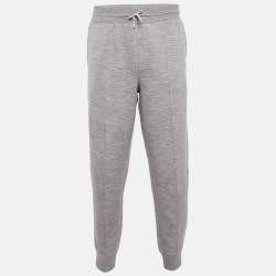 Ermenegildo Zegna Grey Wool Blend Knit Joggers L