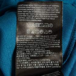 Pre Owned Ermenegildo Zegna Blue Pique Jersey Polo T-Shirt XL