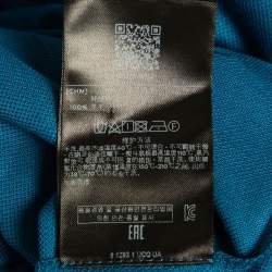 Pre Owned Ermenegildo Zegna Blue Pique Jersey Polo T-Shirt XL