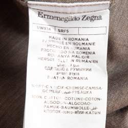 Pre Owned Ermenegildo Zegna Light Brown Cotton T-Shirt L