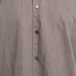 Pre Owned Ermenegildo Zegna Light Brown Cotton T-Shirt L