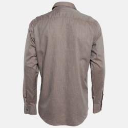 Pre Owned Ermenegildo Zegna Light Brown Cotton T-Shirt L