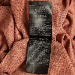 Pre Owned Ermenegildo Zegna Pink Linen Jersey Polo T-Shirt M
