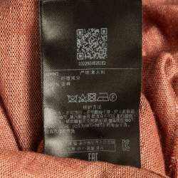 Pre Owned Ermenegildo Zegna Pink Linen Jersey Polo T-Shirt M