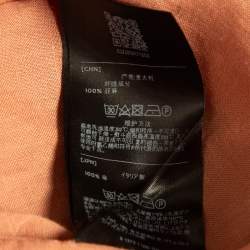 Pre Owned Ermenegildo Zegna Dust Pink Linen Short Sleeve Shirt L