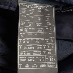 Pre Owned Ermenegildo Zegna Blue Checked Wool Blend Blazer XL