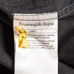 Ermenegildo Zegna Grey Cotton Long Sleeve Shirt L