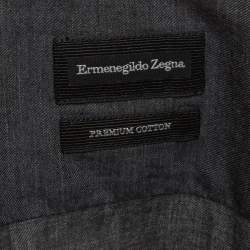 Ermenegildo Zegna Grey Cotton Long Sleeve Shirt L