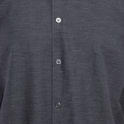 Ermenegildo Zegna Grey Cotton Long Sleeve Shirt L