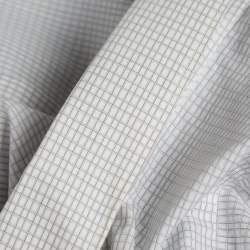 Pre Owned Ermenegildo Zegna White Checked Cotton Shirt L
