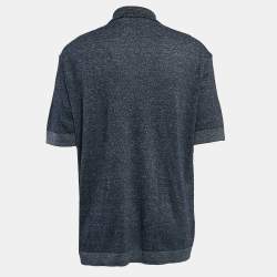 Pre Owned Ermenegildo Zegna Blue Cotton Blend Polo T-Shirt XL